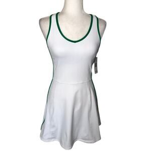 NWT Attarco White Athleisure Tennis Dress Racerback Built-in Bra Active Wear